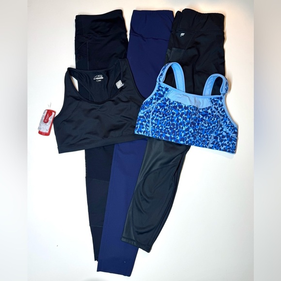 Set of 5 Activewear Leggings And Sport Bras Size-Large ( Yitty ,BCG , Syrokan ) - Picture 1 of 15